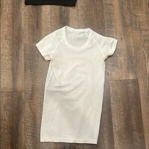 White Short Sleeve Athletic Top